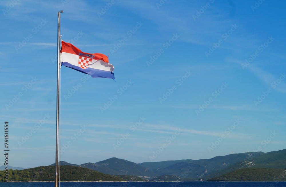  Croatian flag background European Union