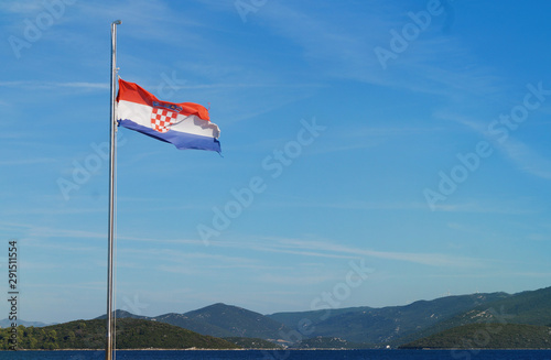  Croatian flag background European Union