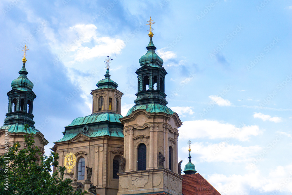 View of Church of st. nicolaus in Prague, Czech Republic.