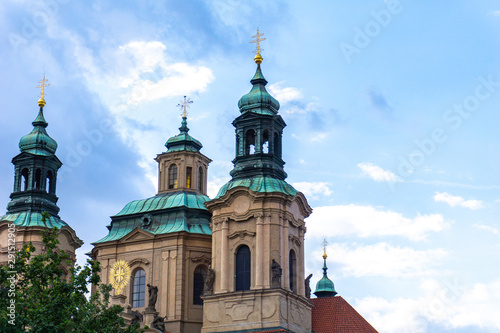 View of Church of st. nicolaus in Prague, Czech Republic.