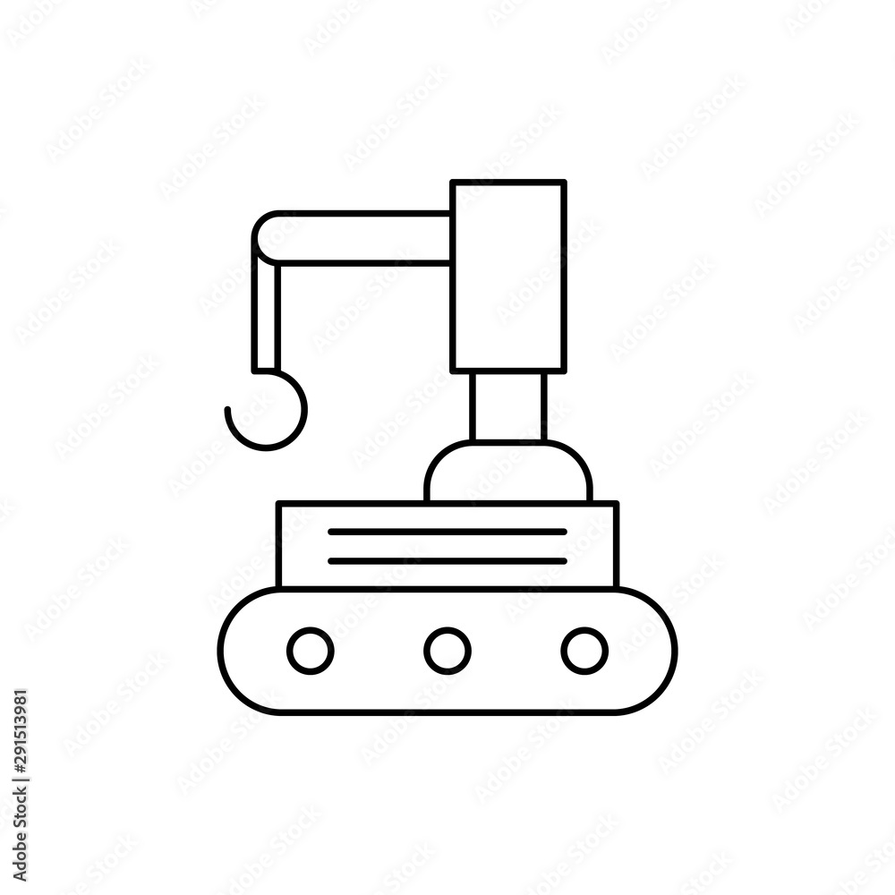 Robotic construction crane technology icon. Element of robotic icon Robotic construction crane technology icon. Element of robotic icon
