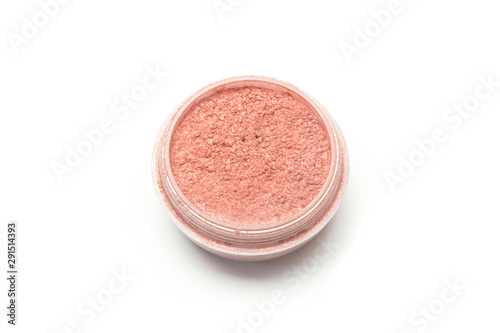 makeup blush simmer powder on white background 
