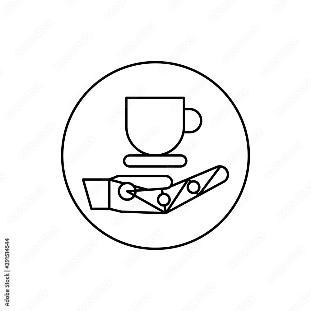 Robotic technology cup icon. Element of robotic icon Robotic technology cup icon. Element of robotic icon