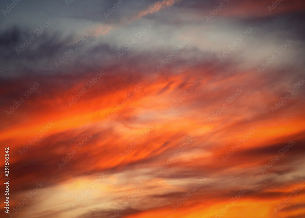 Abstract detail of blood red clouds