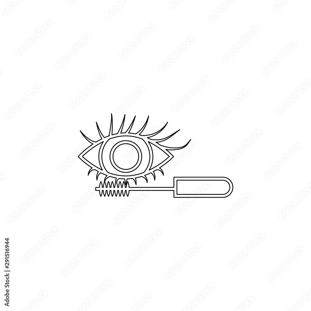 mascara for eyes outline icon. Element of spa for mobile concept and web apps icon. Outline, thin line icon for website design and development, app development mascara for eyes outline icon. Element of spa for mobile concept and web apps icon. Outline, thin line icon for website design and development, app development