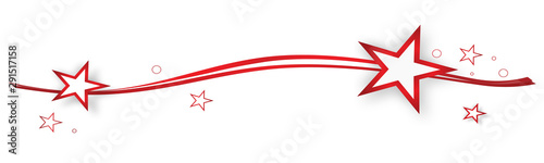Stern Band Banner Rot Weihnachten Sterne Welle Wellen
