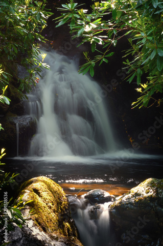 Tollymore Forest Natural Park Northern Ireland Waterfall long exposure light © Cristi