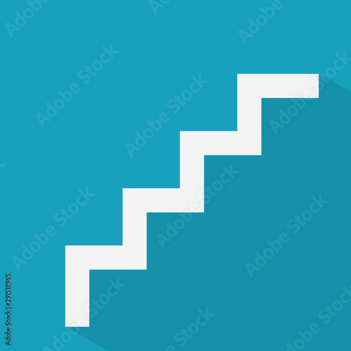 white stairs icon- vector illustration