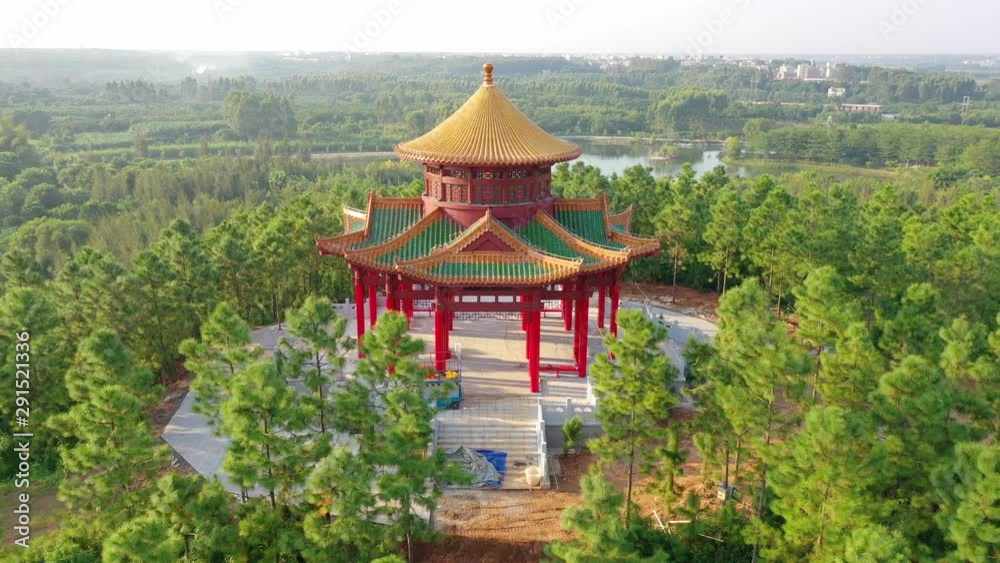 Aerial photo shows the architectural scene of Confucius cultural city in suixi, guangdong province