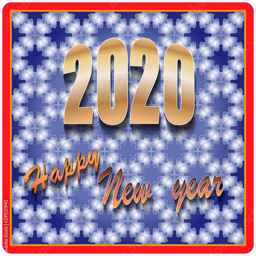 Decorative New Year's card