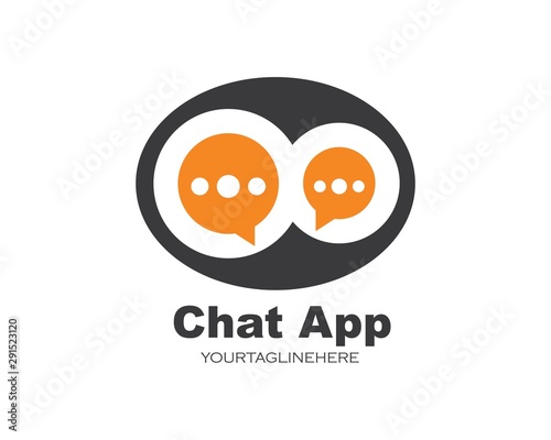 speech bubble logo icon vector