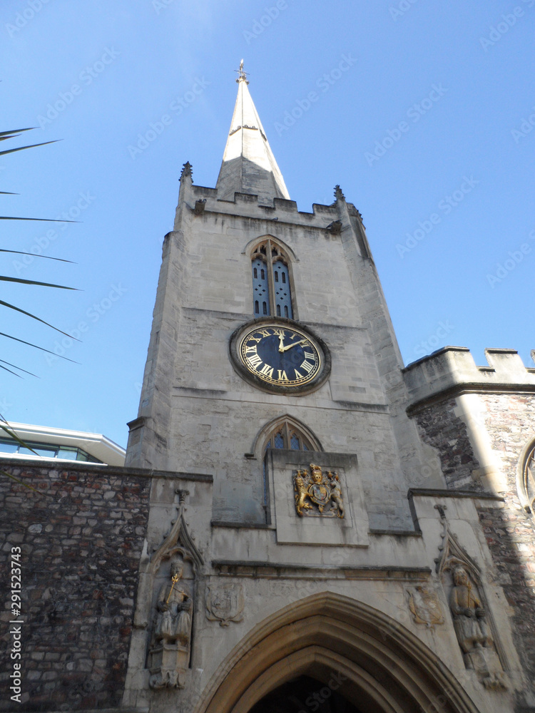 Fototapeta premium St John the Baptist Medieval Tower and Spire