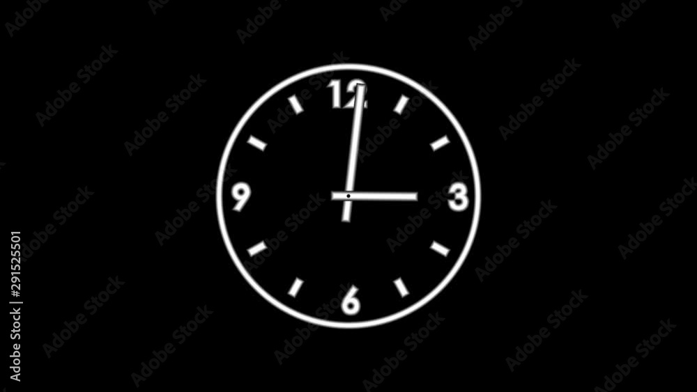 Spinning clock in 12 hour seamless loop. (full HD 1920x1080 30fps) Spinning clock in 12 hour seamless loop. (full HD 1920x1080 30fps)