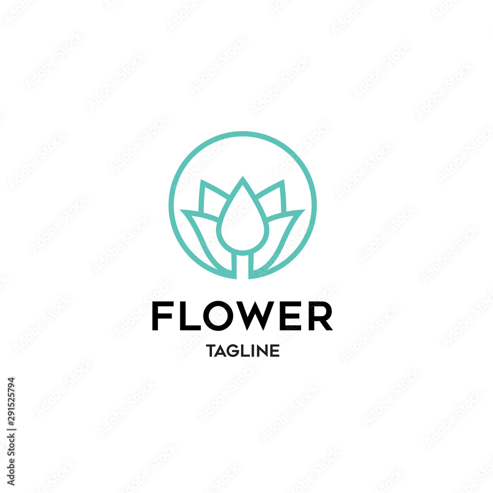Fototapeta premium Flower logo template