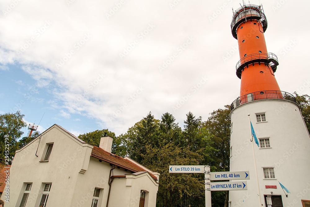 Lighthouse in Rozewie near Jastrzebia Gora (Poland)