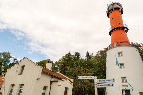 Lighthouse in Rozewie near Jastrzebia Gora (Poland) photo