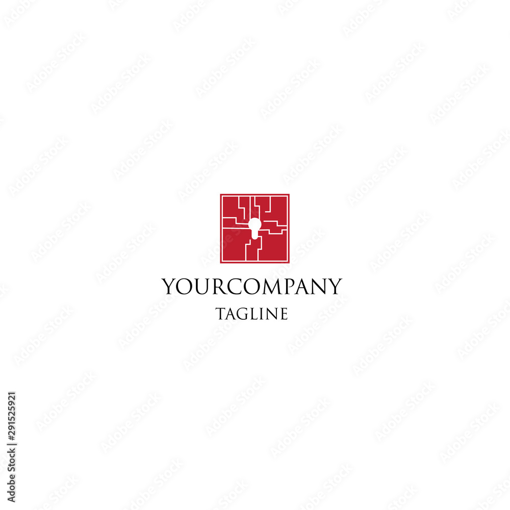 Key company system logo template Key company system logo template