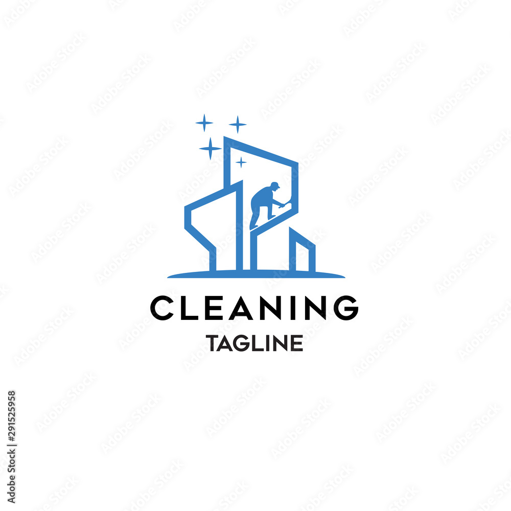 Cleaning company logo template