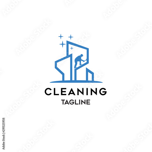 Cleaning company logo template