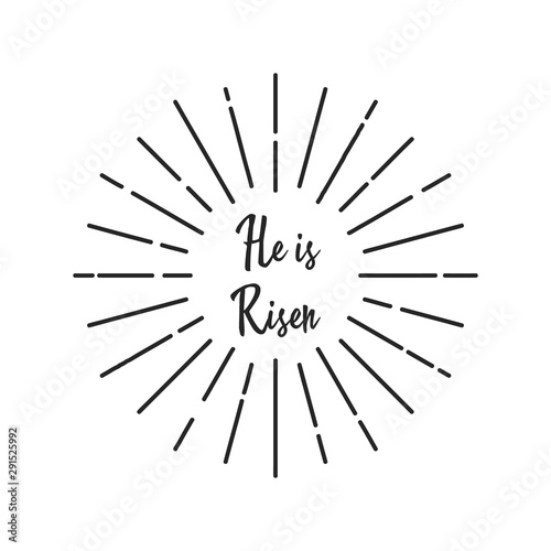 He is risen. celebration day. Happy Easter day. - vector illustration