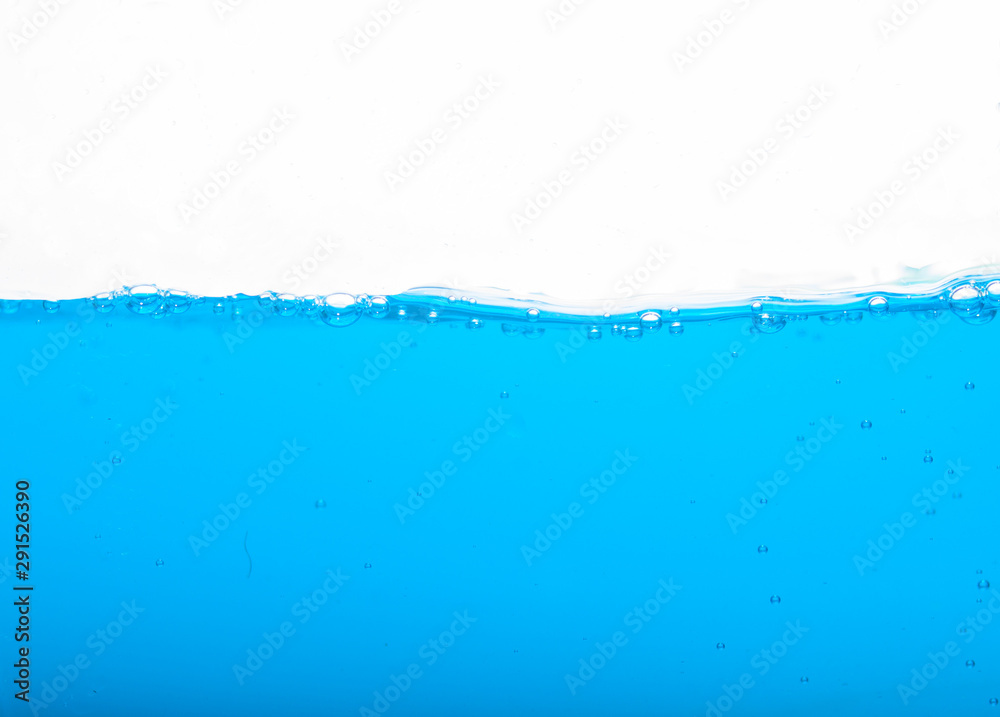 Fototapeta premium Surfaces blue in the water on white background
