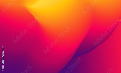 Modern colorful abstract soft 3D flow shapes. Liquid wave gradient background.	