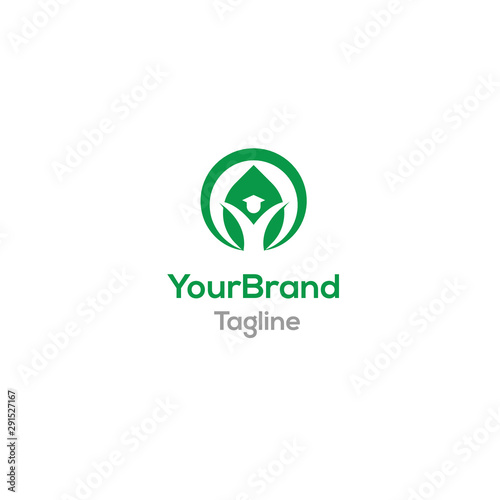 Green people logo template