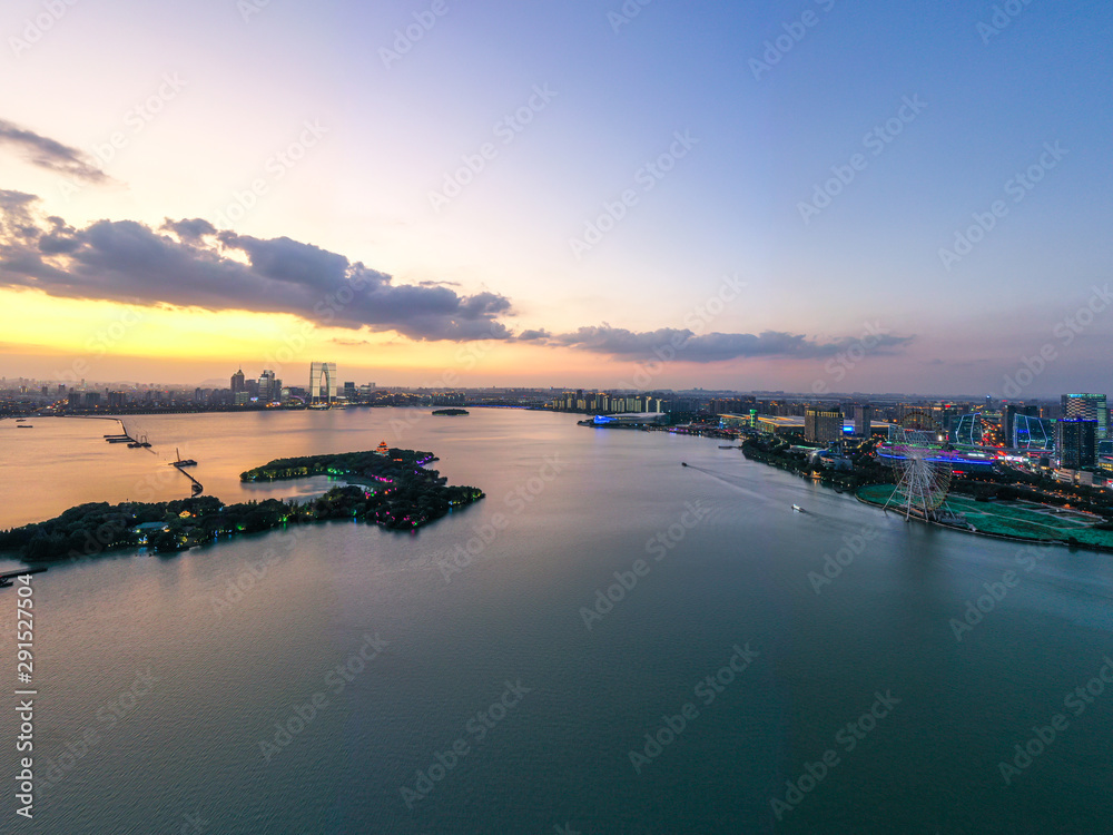Fototapeta premium city skyline in suzhou china