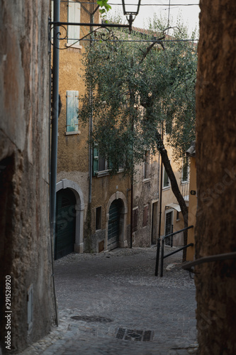 Cute narrow street in italian village