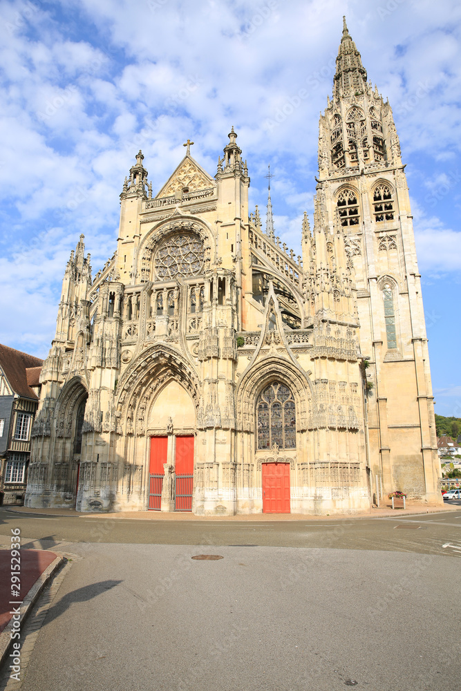 The medieval church in Caudebec-en-Caux in Normandie, France