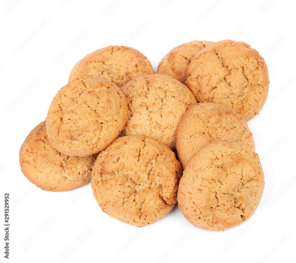 Heap of fresh tasty oatmeal cookies Heap of fresh tasty oatmeal cookies