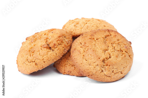 Heap of fresh tasty oatmeal cookies