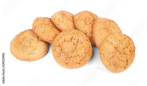 Heap of fresh tasty oatmeal cookies