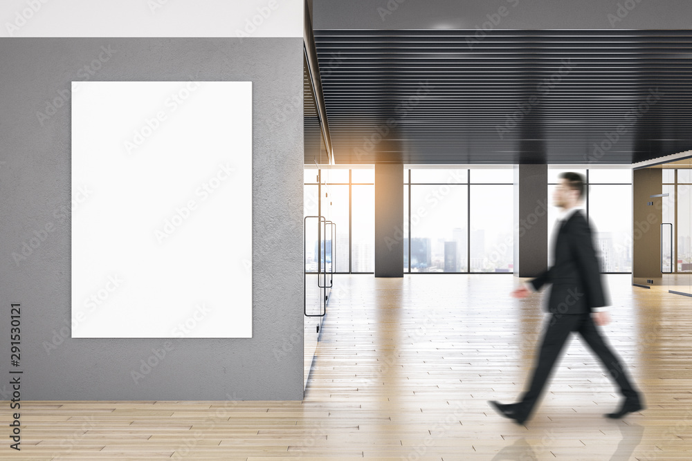 Fototapeta premium Contemporary office interior with poster