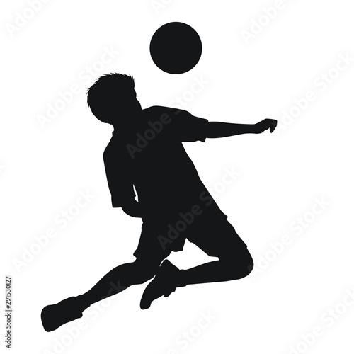 Kid Playing Football Silhouette