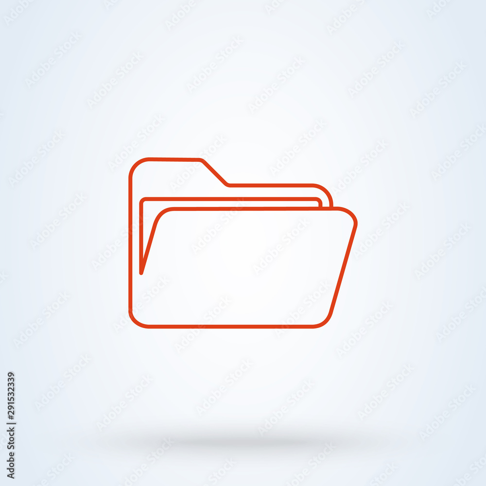 File outline and line. Simple vector modern icon design illustration. File outline and line. Simple vector modern icon design illustration.