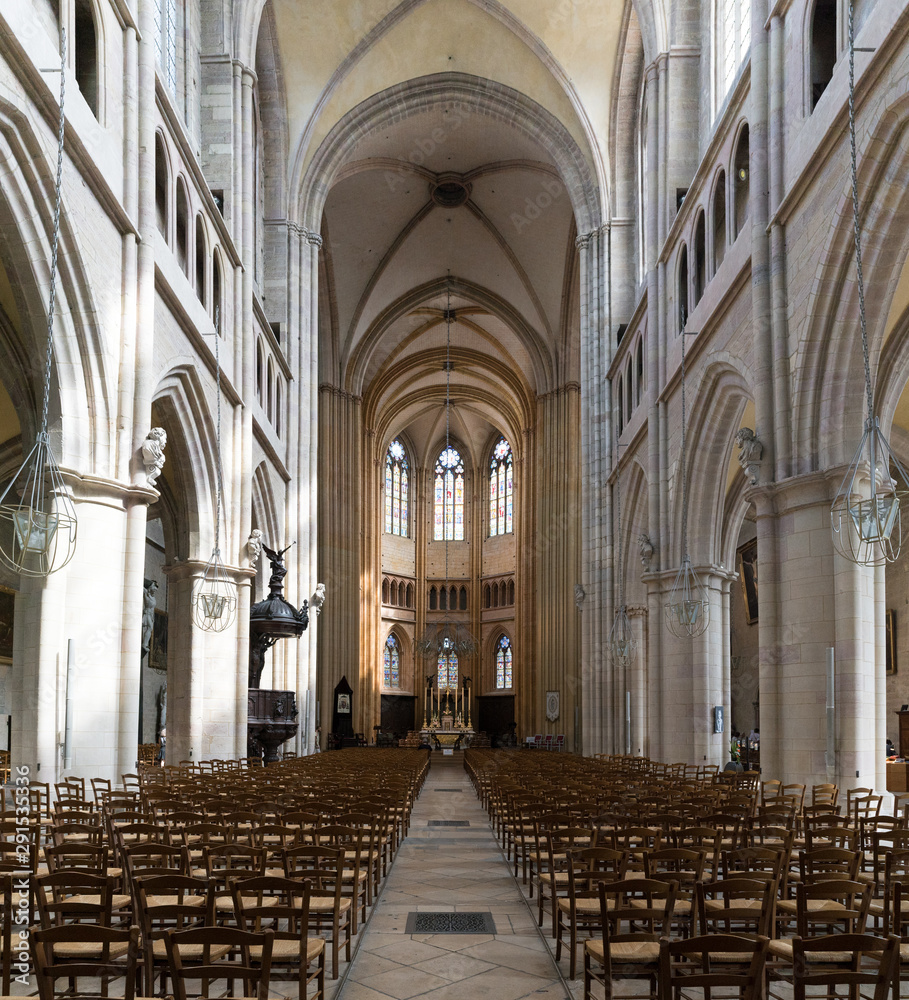 interior view of the Dijon cathedral