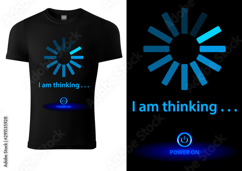 Black T-shirt Design with B...