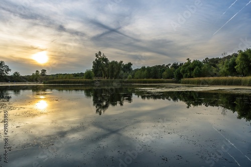 Good bye summer sunset, Hello autumn. photo