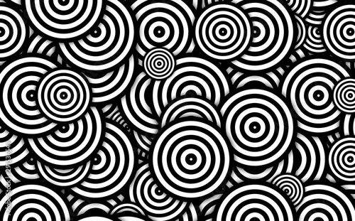 black and white circles 