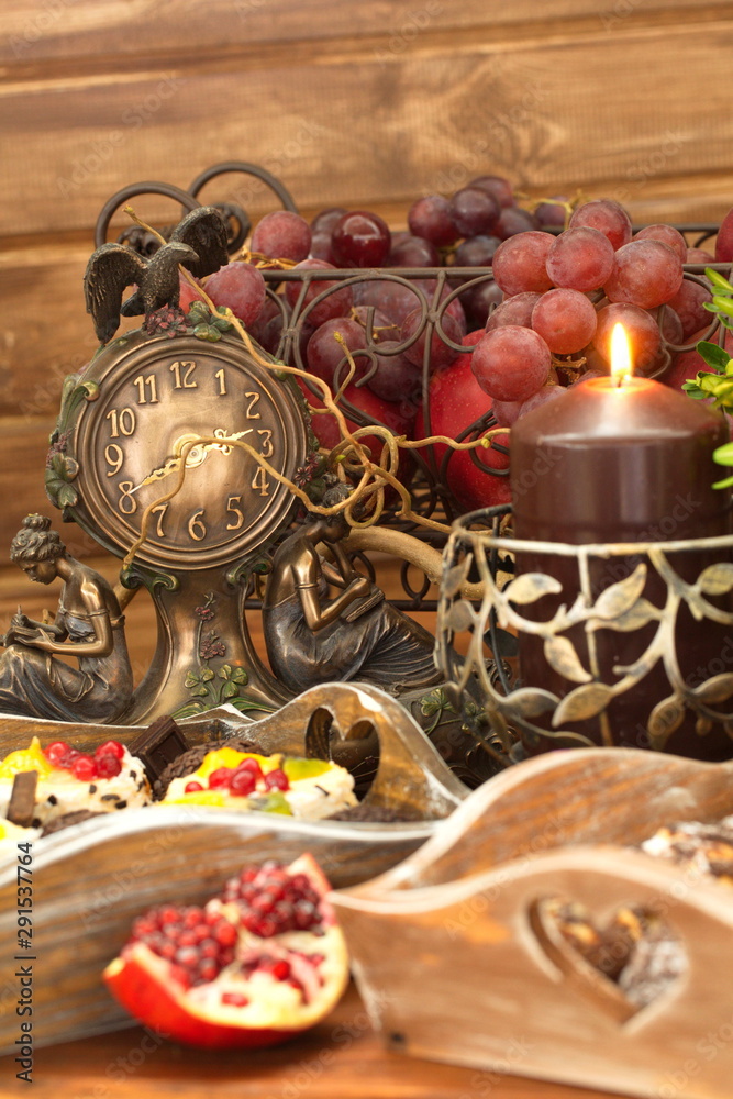 Festive table decoration with flowers at a wedding exhibition