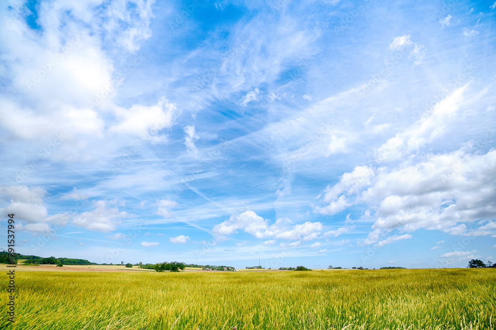 Countryside landscape with a dramatic blue sky Countryside landscape with a dramatic blue sky