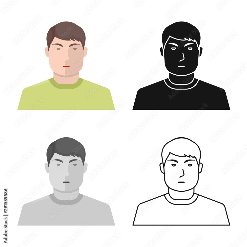 Isolated object of man and young sign. Set of man and businessman stock vector illustration. Isolated object of man and young sign. Set of man and businessman stock vector illustration.