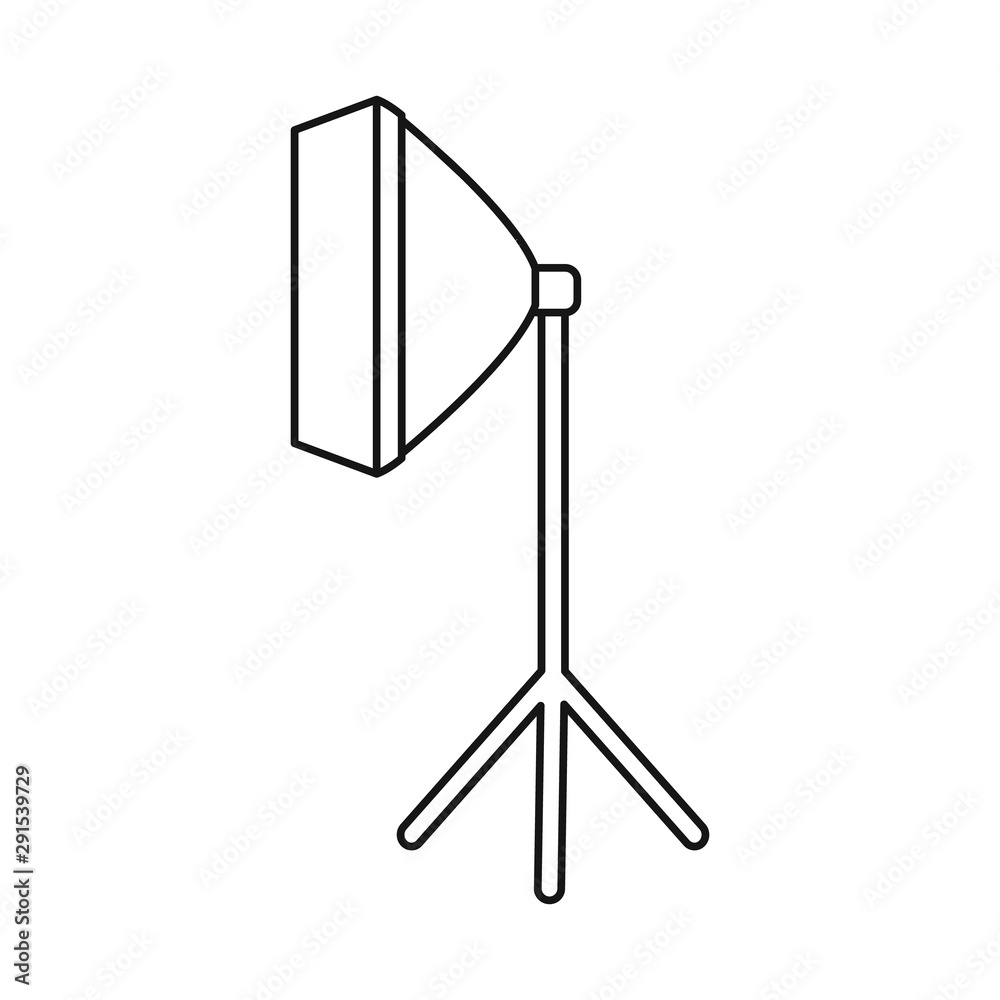 Vector design of softbox and spotlight sign. Set of softbox and technology stock symbol for web. Vector design of softbox and spotlight sign. Set of softbox and technology stock symbol for web.