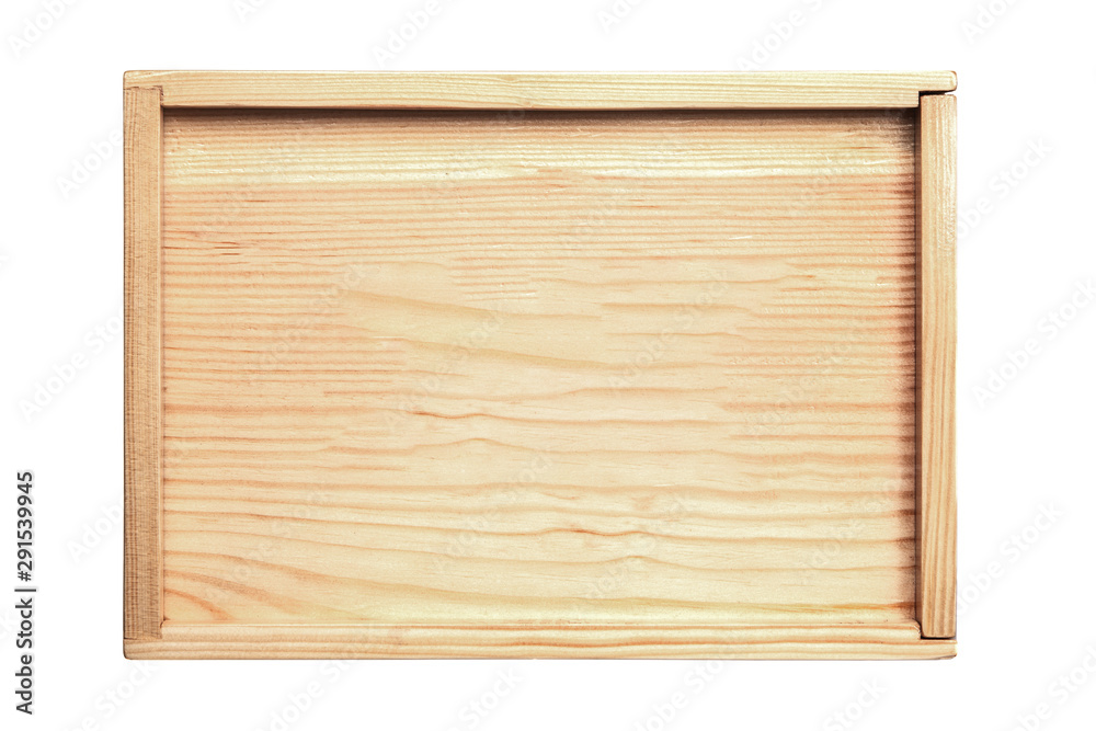 Fototapeta premium Wooden box isolated on white background.