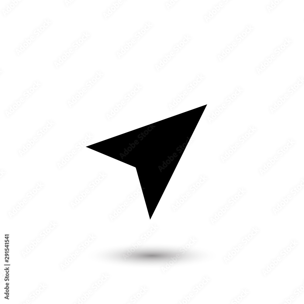 Arrow gps icon on white. Vector illustration Arrow gps icon on white. Vector illustration