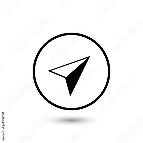Free Download Arrow gps icon on white. Vector - GFXLoad