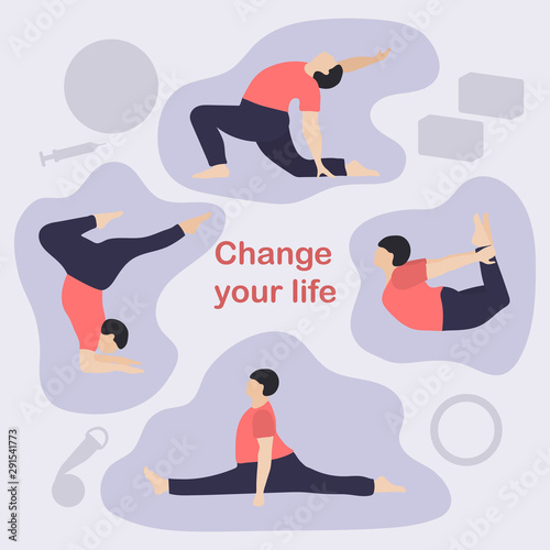 People sport yoga website Healthy lifestyle
