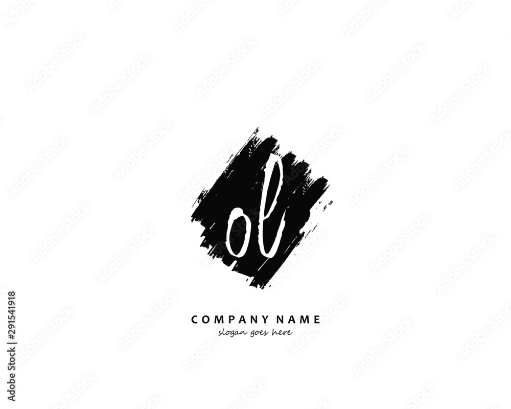 OL Initial handwriting logo vector OL Initial handwriting logo vector