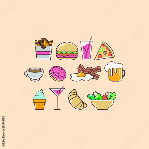 12 food icons 